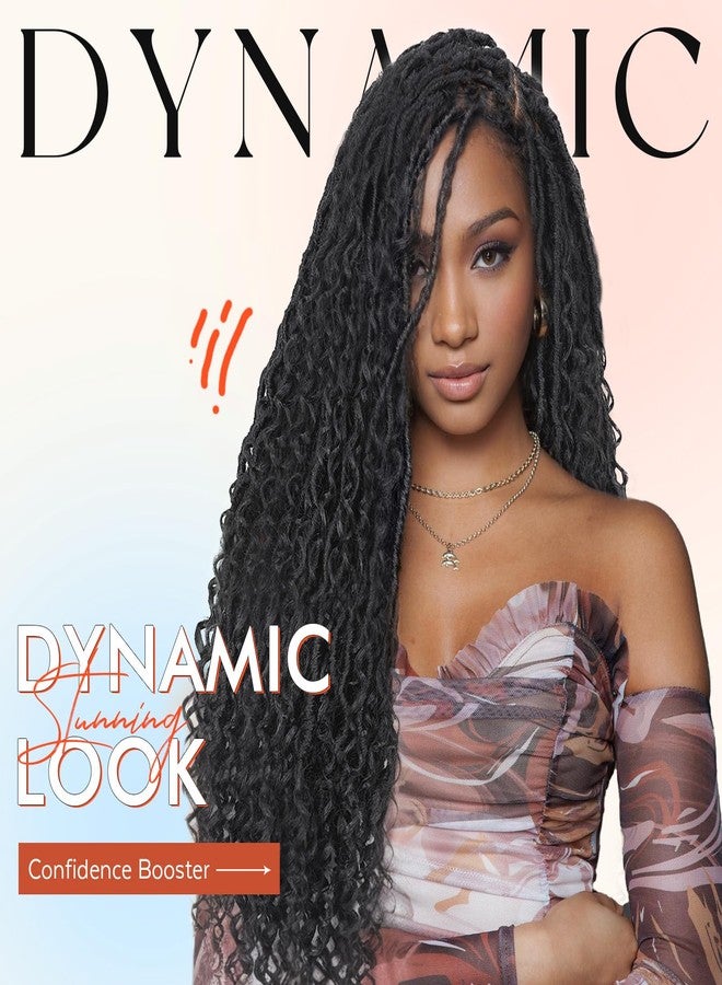 ويجني باروكة شعر مضفرة بوهو من WIGNEE، مع دانتيل أمامي مزدوج، وشعر مستعار مضفر من Goddess Faux Locs، مُنتَفّى مسبقًا بتطريز شعر الطفل، وشعر مستعار مضفر بدون عقد مربعة للنساء ذوات البشرة السمراء - Image 5