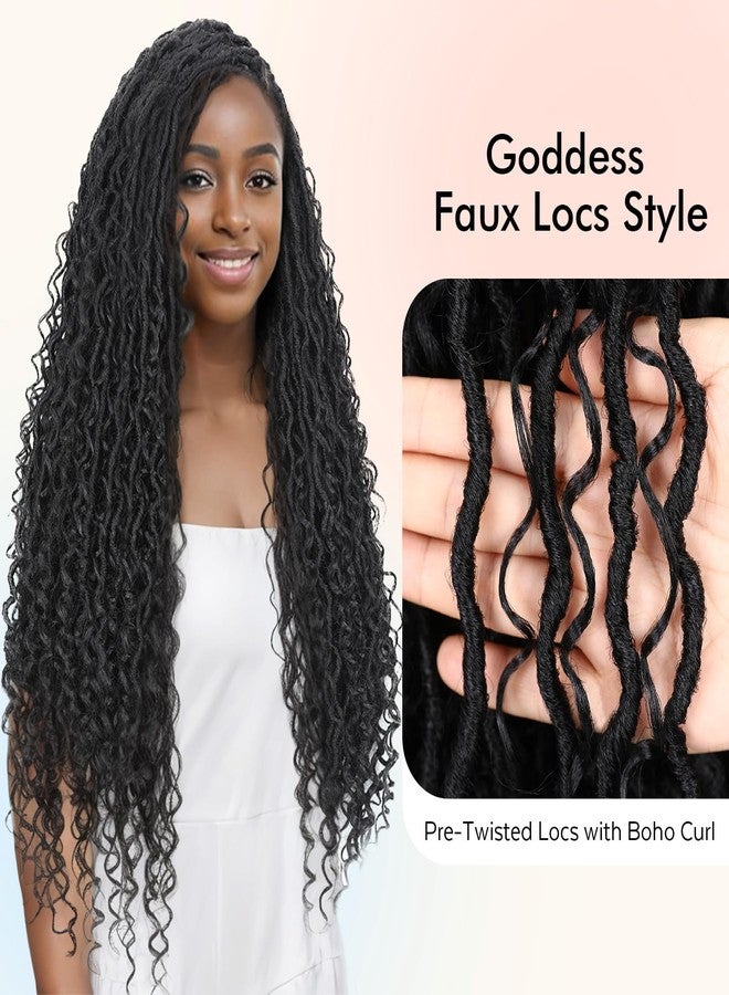 ويجني باروكة شعر مضفرة بوهو من WIGNEE، مع دانتيل أمامي مزدوج، وشعر مستعار مضفر من Goddess Faux Locs، مُنتَفّى مسبقًا بتطريز شعر الطفل، وشعر مستعار مضفر بدون عقد مربعة للنساء ذوات البشرة السمراء - Image 3