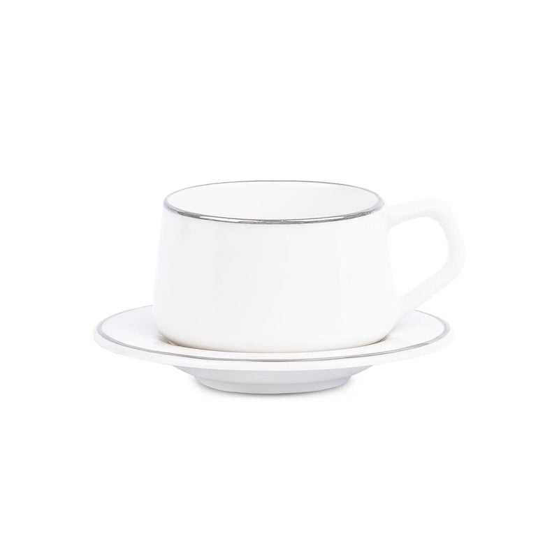 Dandy lines England by DATA Dandy Lines SANA Cups and Saucers with Pure Platinum Line 50030 Pack of 12 - Image 3