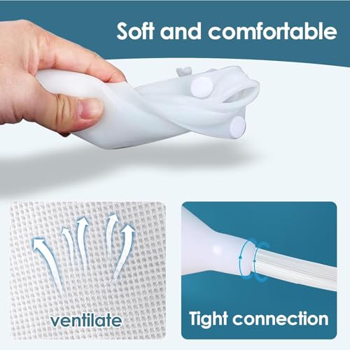 PiyuBind Wearable Urine Collector with Silicone Urine Pouch | Breathable Fixing Pants & Urinary Drainage Bags (2000ml & 1000ml) | Long-Term Use | Ideal for Elderly Men | Blue - Image 5