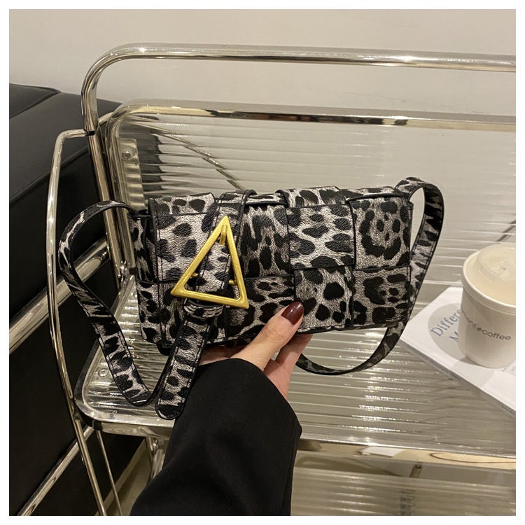Internet Trendy Leopard Bag Women'S Fashion High-End Western Style Shoulder Bag Underarm Bag Niche Design Crossbody Bag - Image 1