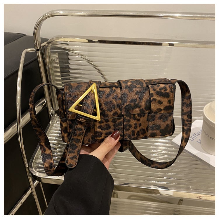 Internet Trendy Leopard Bag Women'S Fashion High-End Western Style Shoulder Bag Underarm Bag Niche Design Crossbody Bag - Image 2