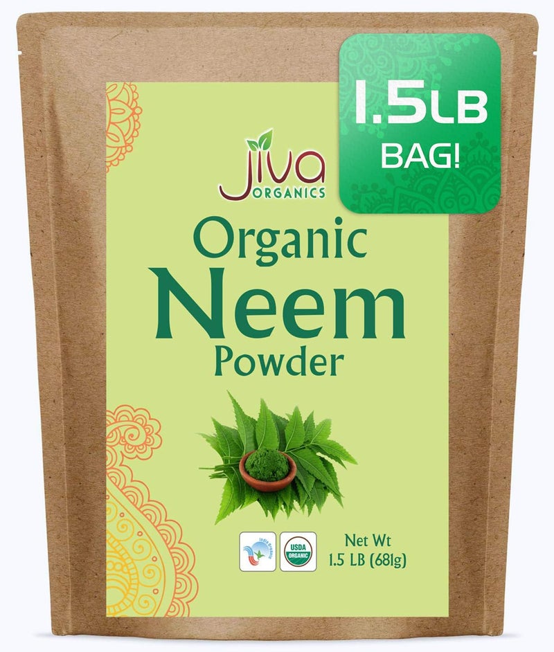 Jiva Organics Jiva Organics Organic Neem Leaf Powder 15 Pound Bulk Bag Azadirachta Indica Pure Natural Ayurvedic Herb Neem Powder for Eating Skin Gums and More 