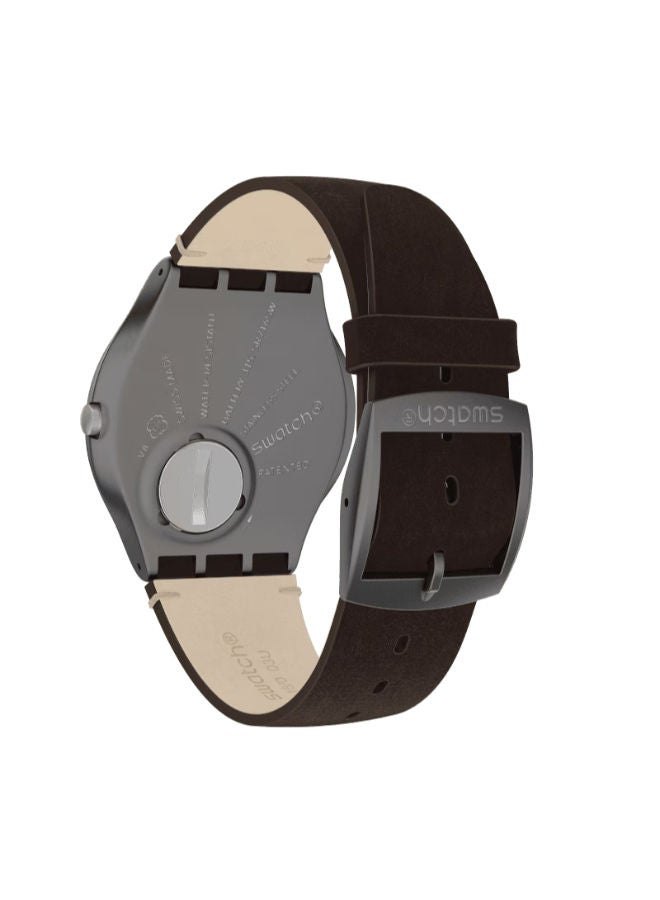 Swatch Leather Analog Wrist Watch SS07M100 - Image 4