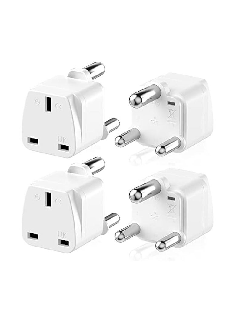 erorex South Africa Plug Adapter, 4 Pack, 3-Pin Type M with Ground Protection, for South Africa/Sri Lanka - Image 1