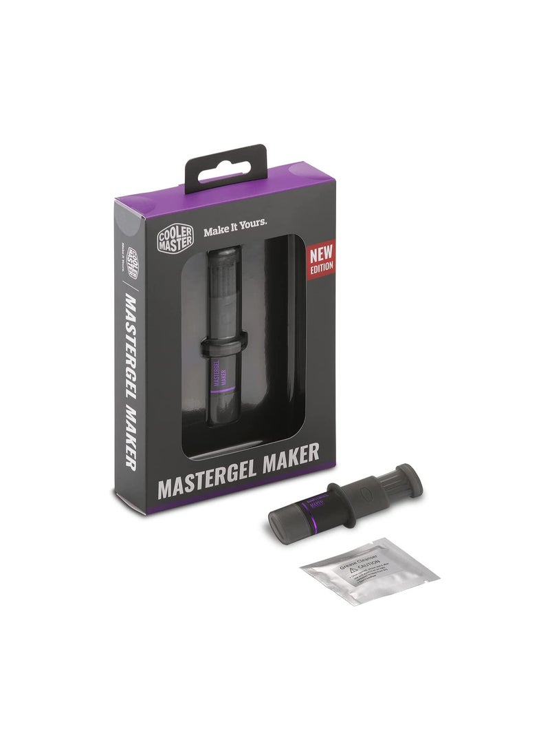 كولر ماستر مركب حراري فائق الأداء من Cooler Master MasterGel Maker، جسيمات ماسية بتقنية النانو، تصميم حقنة مسطح حصري، موصلية عالية لوحدة المعالجة المركزية/وحدة معالجة الرسومات W/mk= 11m لمبردات وحدة المعالجة المركزية ووحدة معالجة الرسومات - Image 2