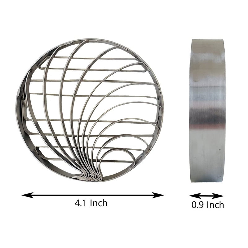 ESNOY Concha Cutter Mexican Bread Mold Made Of Stainless Steel 4.1 Inch Concha Stamp Two Sided Mold For Pan Dulce Mexicano Cortadora De Pan, Bread Shape Cutter - Image 2