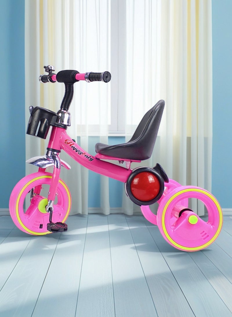 إيزي فيتشور دراجة ثلاثية العجلات للأطفال من إيزي فيوتشر مزودة بإضاءة وموسيقى وسلة تخزين (يمكن اختيار اللون الأزرق والأحمر والوردي) - Image 5