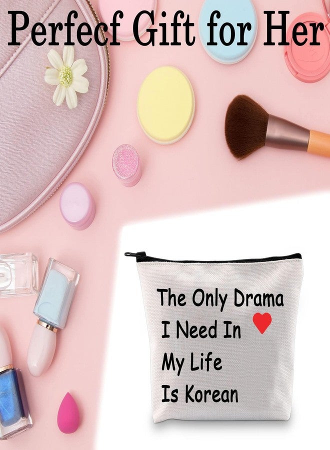 BLUPARK Korean Drama Lover Makeup Bag The Only Drama I Need In My Life Is Korean Cosmetic Bag for K-drama Mom (The Only Drama) - Image 4