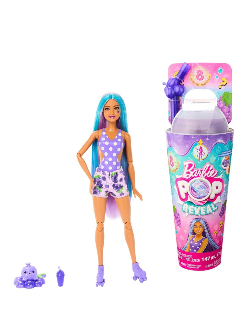 Barbie Pop Reveal Doll Juicy Fruit Series - Grape Fruits (Purple) - Image 1