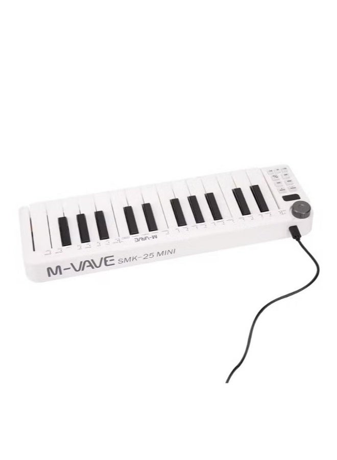 M-VAVE SMK-25 Mini MIDI Keyboard 25 Velocity-sensitive Keys Support Wireless / USB Connection - Image 3