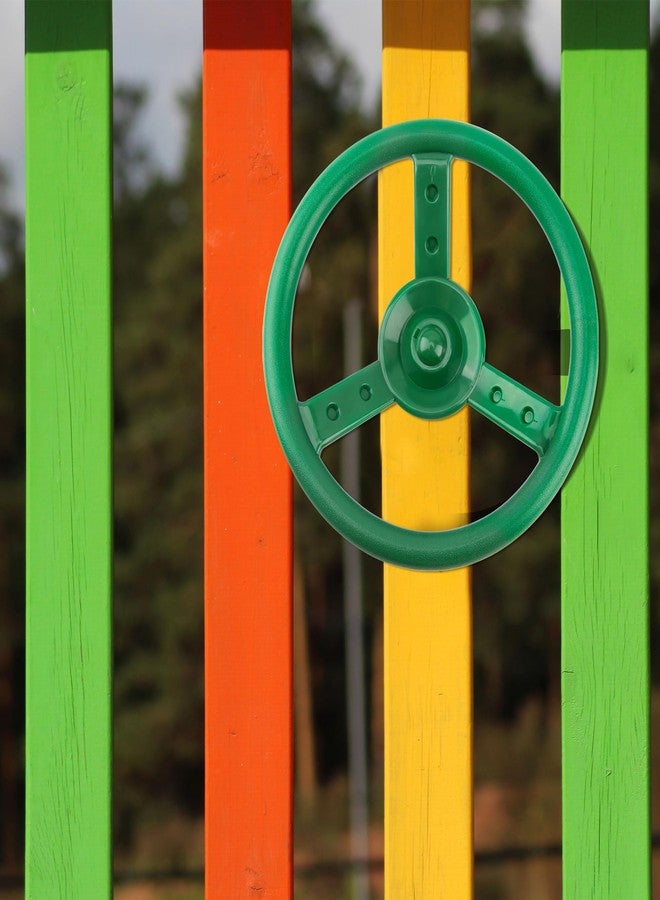 Haconba Playground Steering Wheel Accessories Plastic Swingset Steering Wheel Pirate Ship Steering Wheel Playset for Outdoor Backyard Treehouse Playground Jungle Gym (1, Green) - Image 5