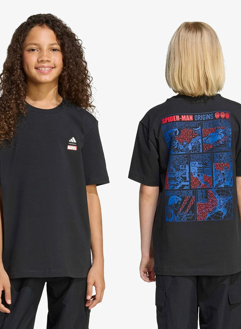 اديداس تيشيرت سبايدرمان برسومات شبابية