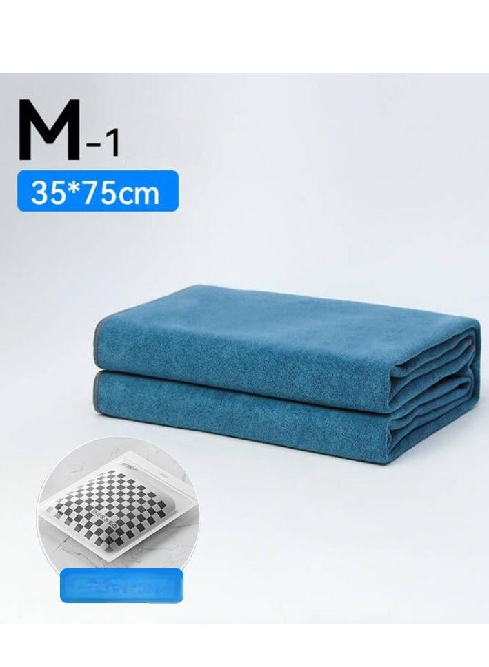 1 piece individually packed thick absorbent coral fleece microfiber terry cloth for car cleaning and kitchen cleaning, double-sided extra thick plush microfiber, super absorbent, 30X75 cm - Image 1