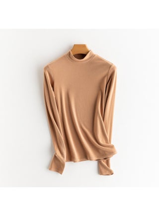 Strength Manufacturers! Double-sided Sanding Base Shirt Wool Warm Heating Semi-high Collar Piled Collar Plain Sweater For Women - pzsku/ZF8728A459EC4E10FED5DZ/45/1748594252/c1bd0ee3-8ea4-4910-ae22-3816e5b1cfd2