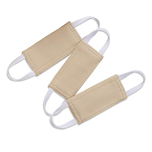 PONY DANCE Nursery Door Latch Cover Silencer - Door Closer Jammer Cushion for Baby Good Sleep Universal Knob Latch Silence Cover for Quiet, W 4 x L 2 inches, Pack-3, Biscotti Beige - Image 1