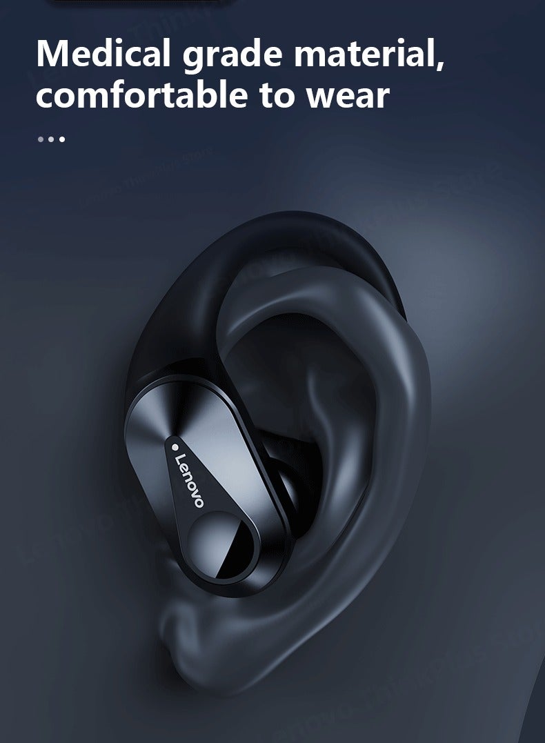 لينوفو سماعات أذن بلوتوث LP75، سماعات رأس لاسلكية مع شاشة رقمية LED، صوت جهير عالٍ لتقليل الضوضاء، سماعات أذن متينة مقاومة للماء مع ميكروفون مدمج، (قطعة واحدة، أبيض) - Image 3
