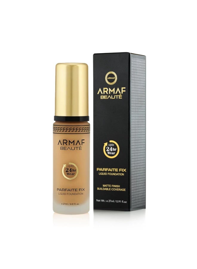 ارماف بيوتي كريم أساس سائل "بيوتيه بارفيت فيكس" (Beauté Parfaite Fix) من أرماف - مقاوم للماء، يدوم حتى 24 ساعة | لون رملي (Sand)، 27 مل - Image 1