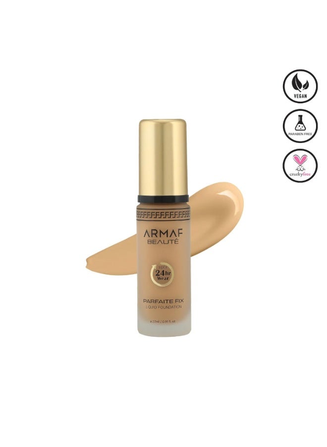 ارماف بيوتي كريم أساس سائل "بيوتيه بارفيت فيكس" (Beauté Parfaite Fix) من أرماف - مقاوم للماء، يدوم حتى 24 ساعة | لون رملي (Sand)، 27 مل - Image 2