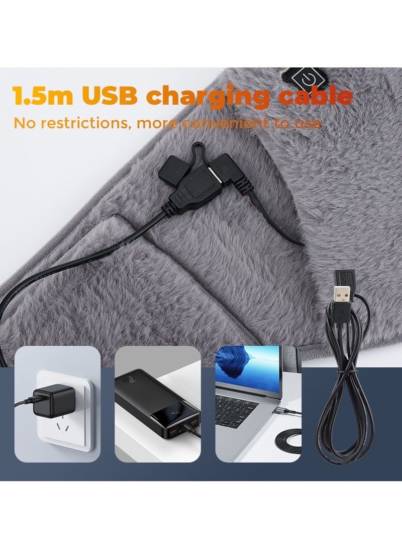 Generic Electric Heated Waist Belt, 3-Level Temperature Control Plush Heating Waist and Hand Warmer for Cold Weather - Image 4