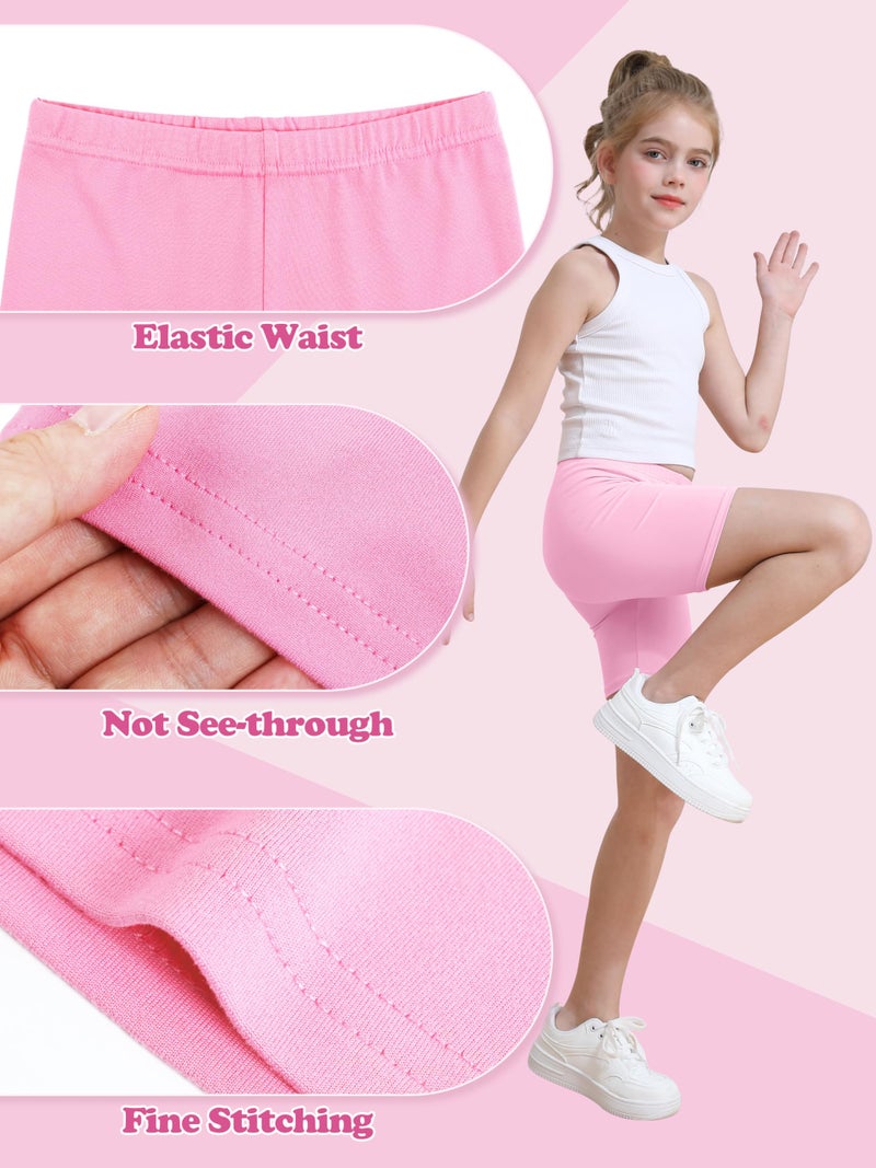 Resinta 6 Pack Girls Bike Shorts Under Dress Dance Cartwheel Shorts for Toddler Kids Summer Clothes Multicolor - Image 3