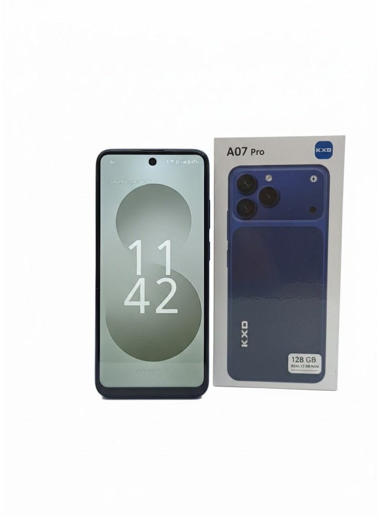 KXD A07 Pro Smartphone, 6.52-inch HD+ Display, 4GB RAM (Up to 8GB with Extended RAM), 128GB, 4G LTE Dual SIM, 4500mAh Battery, Blue 1 Year Warranty - Image 3