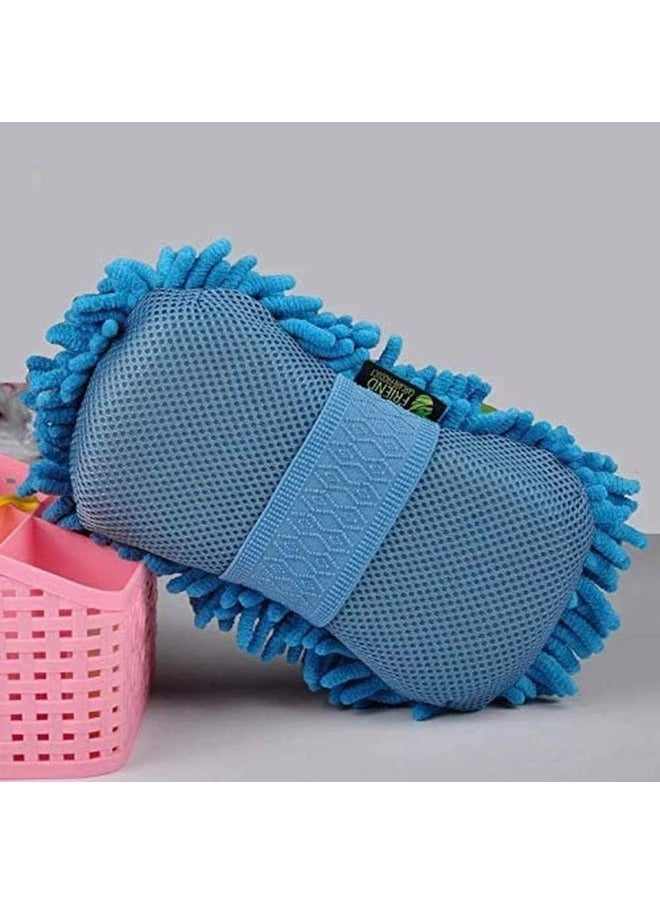 SHOWAY - Car Wash Glove Hand Soft Towel Microfiber Chenille Cleaning Sponge Block Washing Supplies - Image 1
