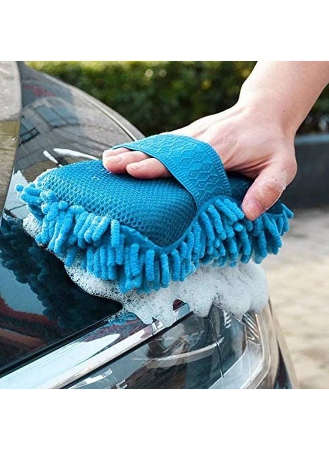 SHOWAY - Car Wash Glove Hand Soft Towel Microfiber Chenille Cleaning Sponge Block Washing Supplies - Image 1