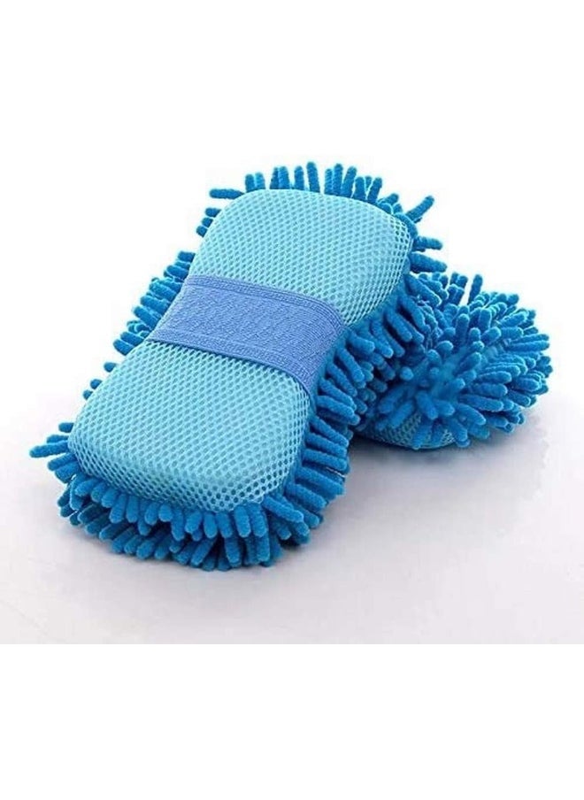 SHOWAY - Car Wash Glove Hand Soft Towel Microfiber Chenille Cleaning Sponge Block Washing Supplies - Image 1