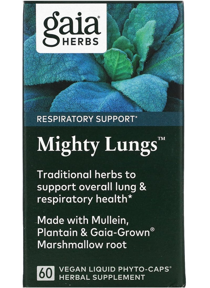 Gaia Herbs - Mighty Lungs, 60 Vegan Liquid Phyto-Caps - Image 1