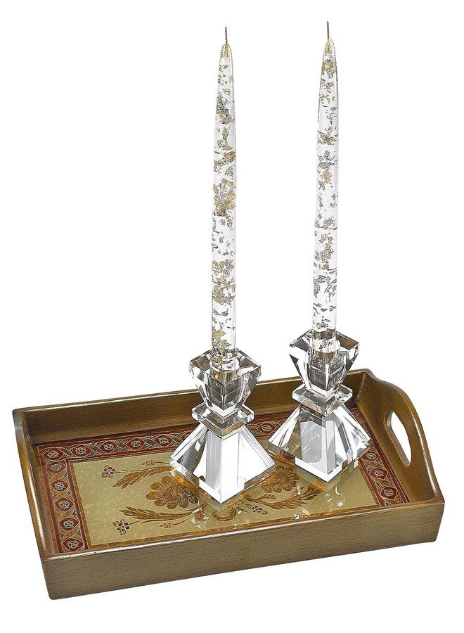 Badash Saturn Crystal Candlestick Holders - Set of 2 Tapered Candle Holders - Beautiful Handcrafted Crystal Accents Perfect for Modern or Traditional Decor - Image 4