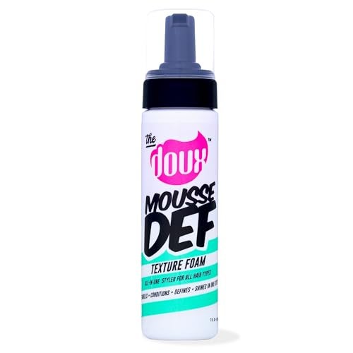 The Doux Multi-Use Mousse for Curly Hair â€“ The Doux Mousse Def Texture Foam for Styling, Curl Definition, Volume & Shine â€“ Curl Cream Alternative for Textured Hair & Natural Hair Styles - Image 1