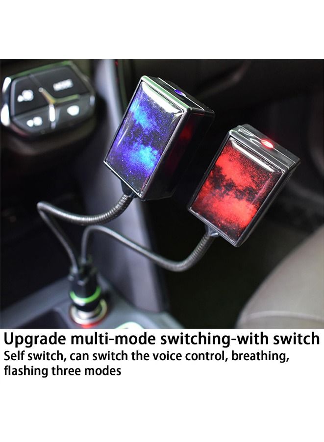 USB سقف السيارة ستار ليلة العارض ضوء الصوت المنشط LED مصباح داخلي قابل للتعديل جو رومانسي الضوء المحيط-التوصيل والتشغيل - Image 4