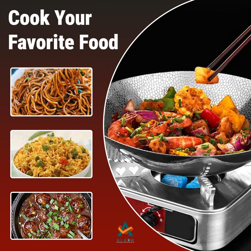 Alark وعاء ساندويتش دائري متعدد الوظائف من ألرك بقاعدة ثقيلة من الفولاذ المقاوم للصدأ 1.3 لتر، وعاء خلط، مصفاة لتنظيف الفواكه والخضروات والفاصوليا، أدوات مطبخ متعددة الاستخدامات، مناسبة للطهي على الموقد - Image 3