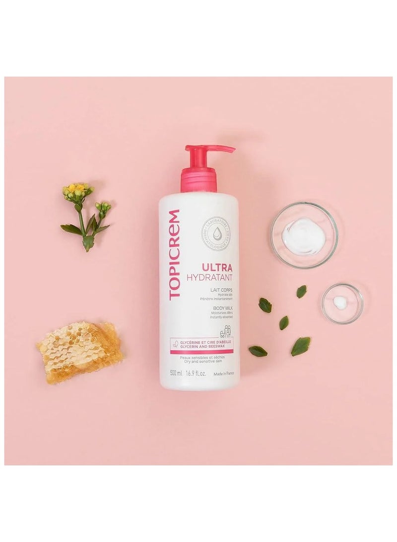 Topicrem  Body Lotion with Ultra-Moisturizing Milk 500ml - Image 2