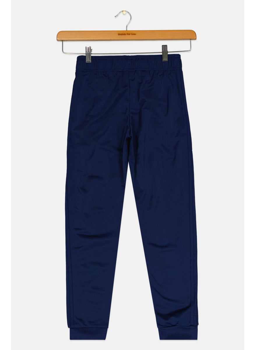 adidas Originals Kids Girl Embroidered Logo Training Track Pants, Night Blue  - Image 2