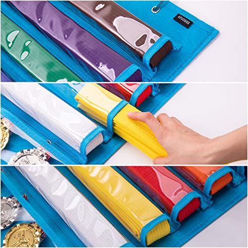 AFUOWER Martial Arts Belt Holder Hanging Display for 8 Belts, Hold 5 Medals - Image 4