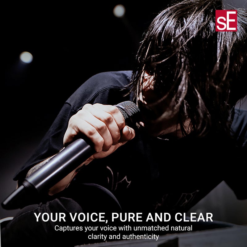 SE ELECTRONICS V7 MC2 Wireless Microphone Capsule - Compatible with Sennheiser Wireless Transmitters - Professional Dynamic Microphone for Singing, Speech & Music Studio Recording (Grey) - Image 3