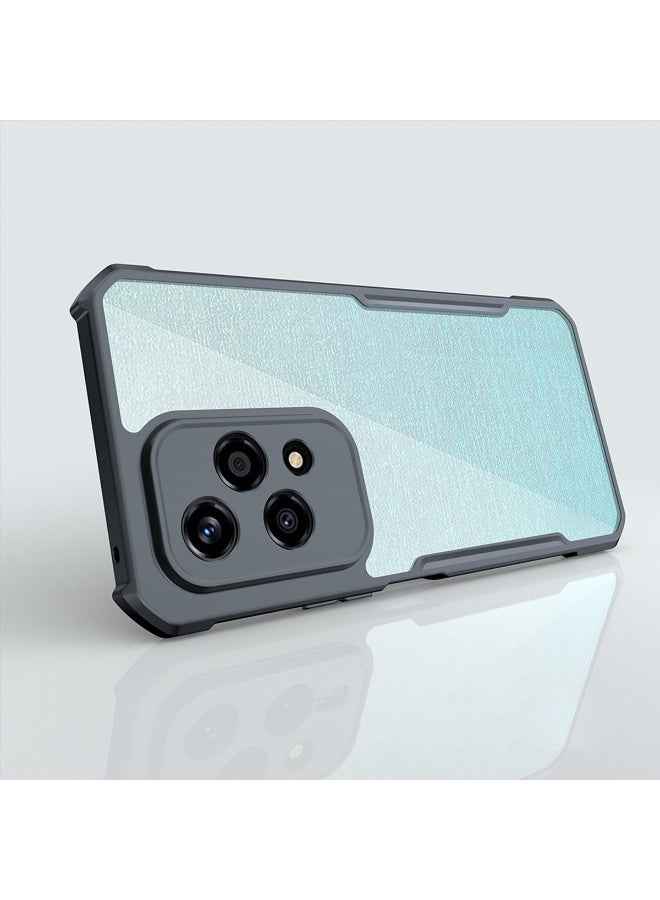 Case Cover For Honor 200 Lite 5G , Ultra  Thin Lightweight Cover Soft TPU Bumper + Acrylic Clear Back Black - Image 3