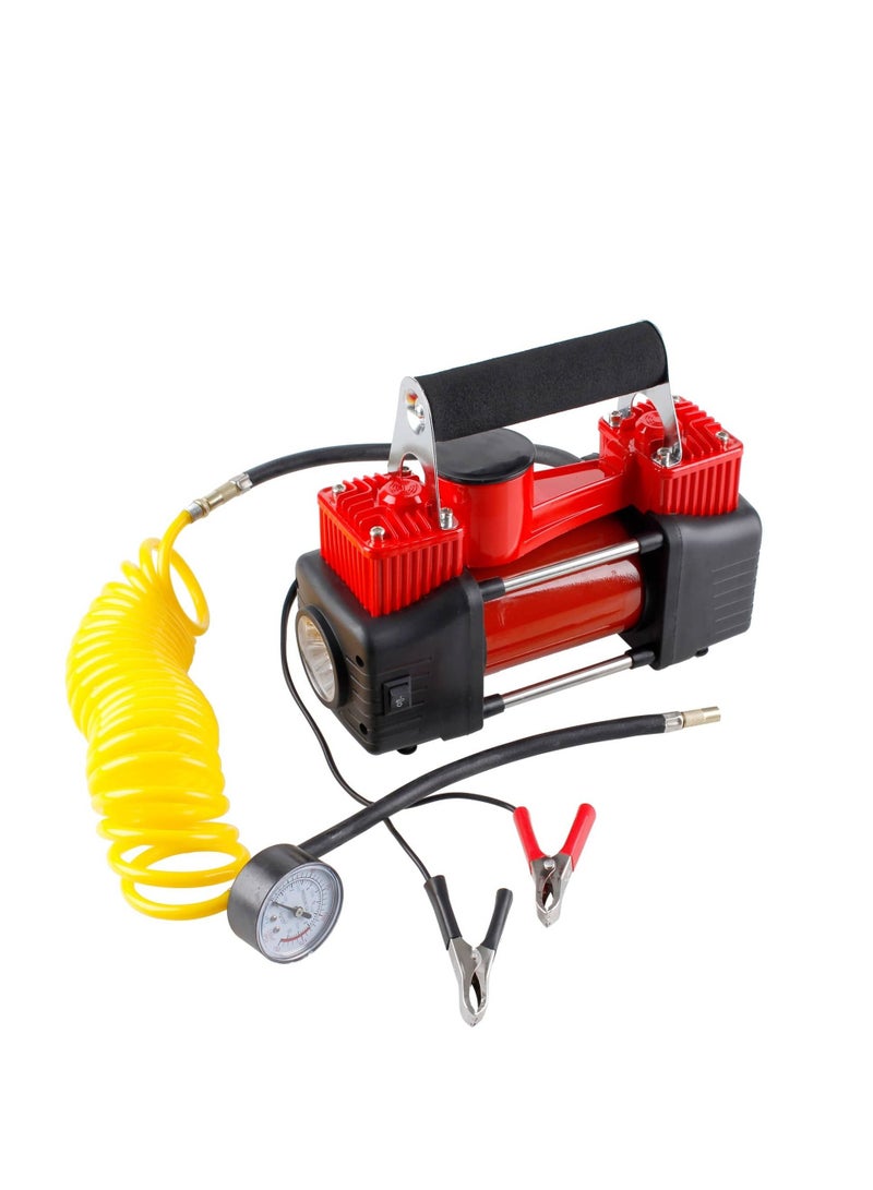 California formula-T ​California 12V Air Compressor Combo with Car Jack, Booster Cable, Towels, Gloves, and Carry Bag  - Image 2