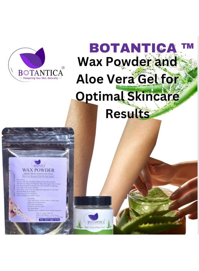 BOTANTICA Herbal Wax Powder for Hair Removal 100 gm with Aloe Vera Gel 100 gm - Image 4