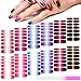 Maitys 168 Pcs 12 Sheets Full Wrap Nail Stickers Polish Strips Gradient Stickers Glitter Self Adhesive DIY Gel Nail Strips Decals with Fingernail Files for Women Holiday DecorExquisite Style - Image 2