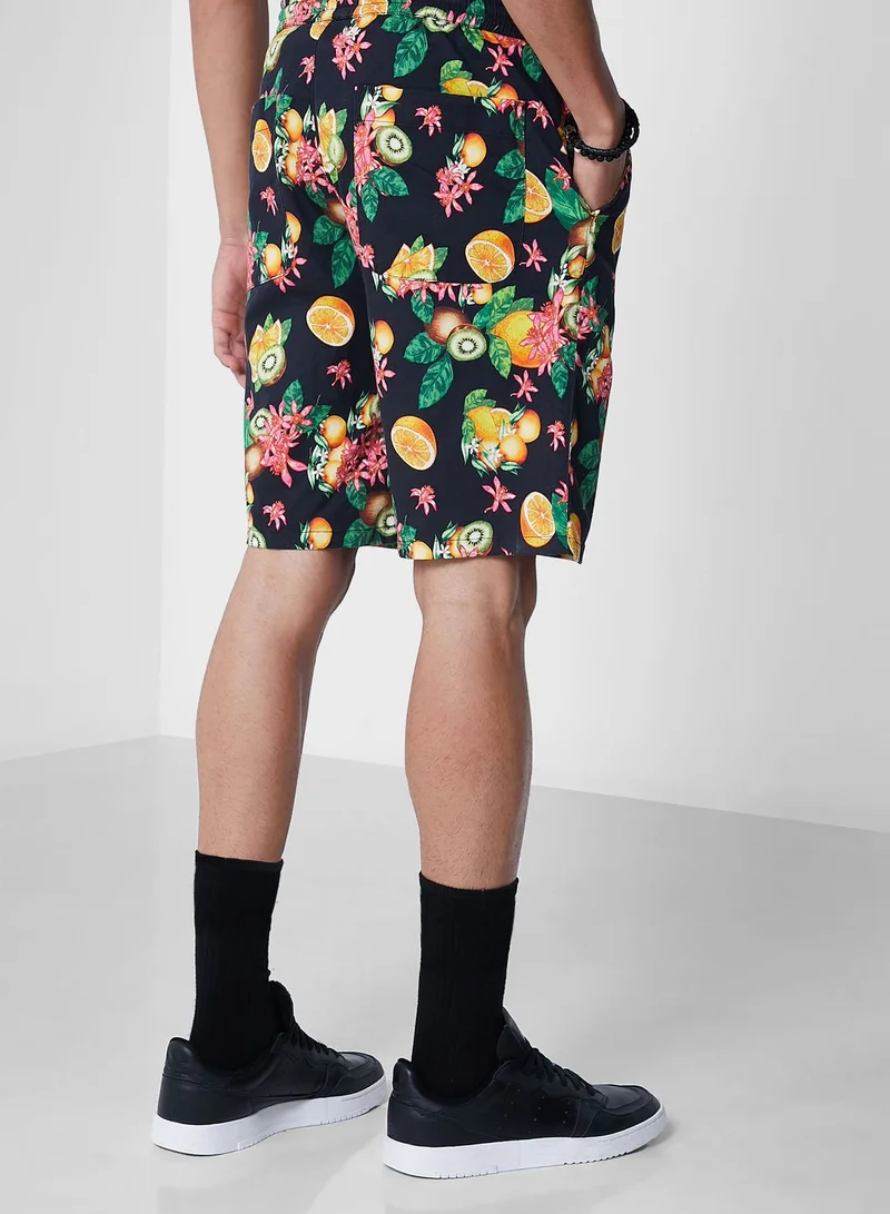 Koovs Koovs Resort Print Short