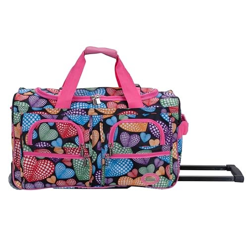 Rockland Rolling Duffel Bag, NEWHEART, 22" - Image 1