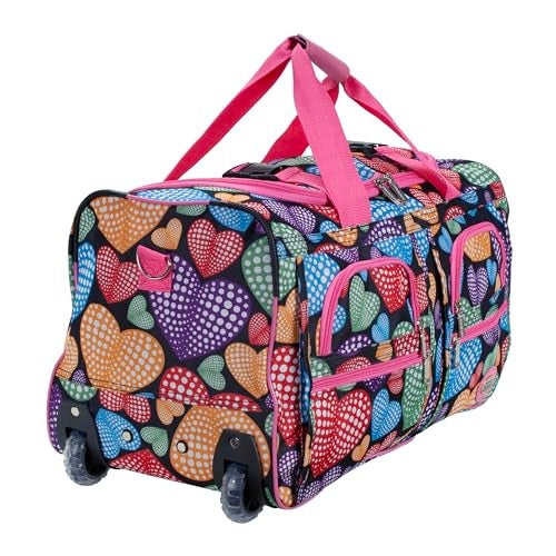 Rockland Rolling Duffel Bag, NEWHEART, 22" - Image 2