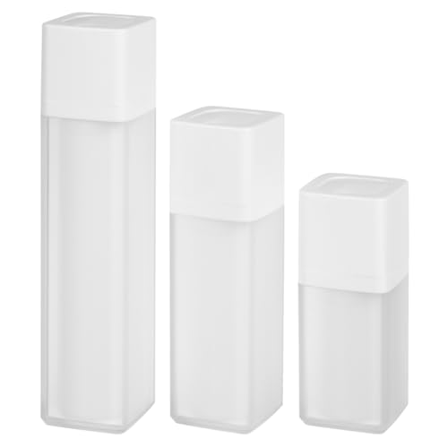 minkissy Lotion Cream Pump Container Airless Skincare Bottles 15ml+30ml+50ml Refillable Stretchable Cosmetic Bottle Dispenser White for Home Travel - Image 1