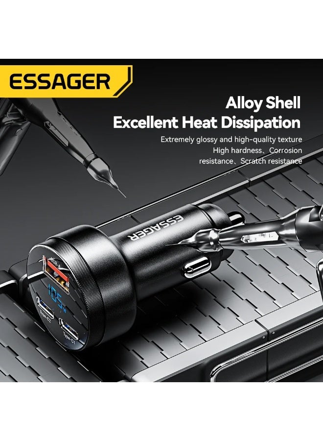 Essager 105W Digital Display Fast Car Charger For iPhone 15 14 pro MacBook USB A C Quick Charger For Huawei Xiaomi Samsung OPPO - Image 5