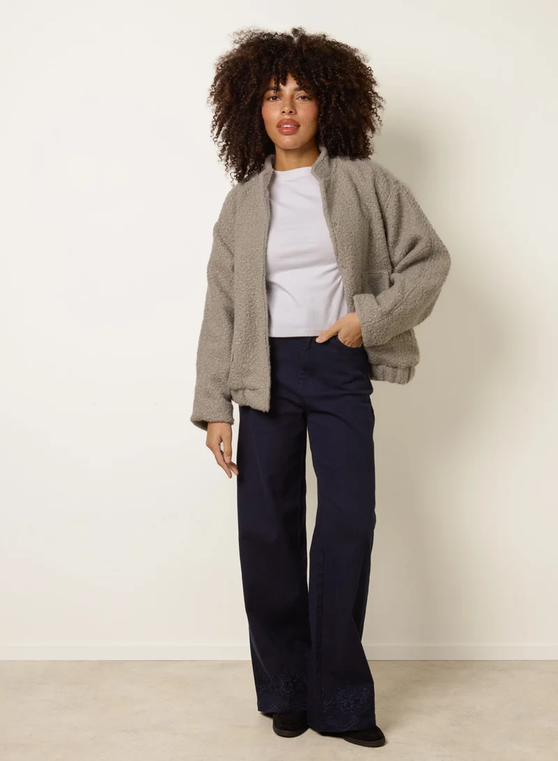 Blue Vanilla Floral Embroidered Detailed Flared Jeans