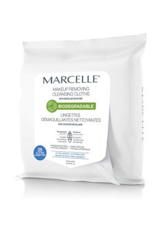 Marcelle Marcelle Biodegradable and Recyclable Ultra Gentle Makeup Removing Cloths, 25 Wipes  - Image 1