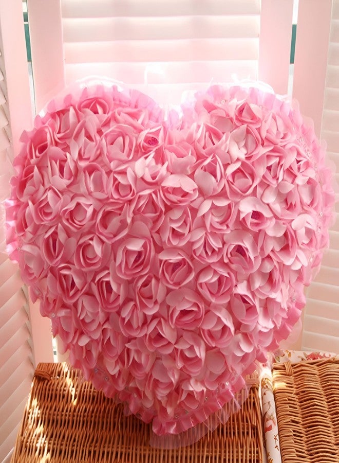Tickles Heart Cushion Soft Stuffed Plush Toy Gifts for Boys & Girls Wedding Anniversary Birthday Valentine's Day (Size: 37 cm Color: Pink) - Image 1